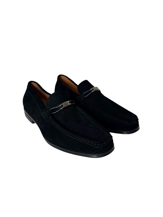 Stacy Adams Mens Black Suede Loafers With Memory Foam Insole & Metal Bit Detail main image 11